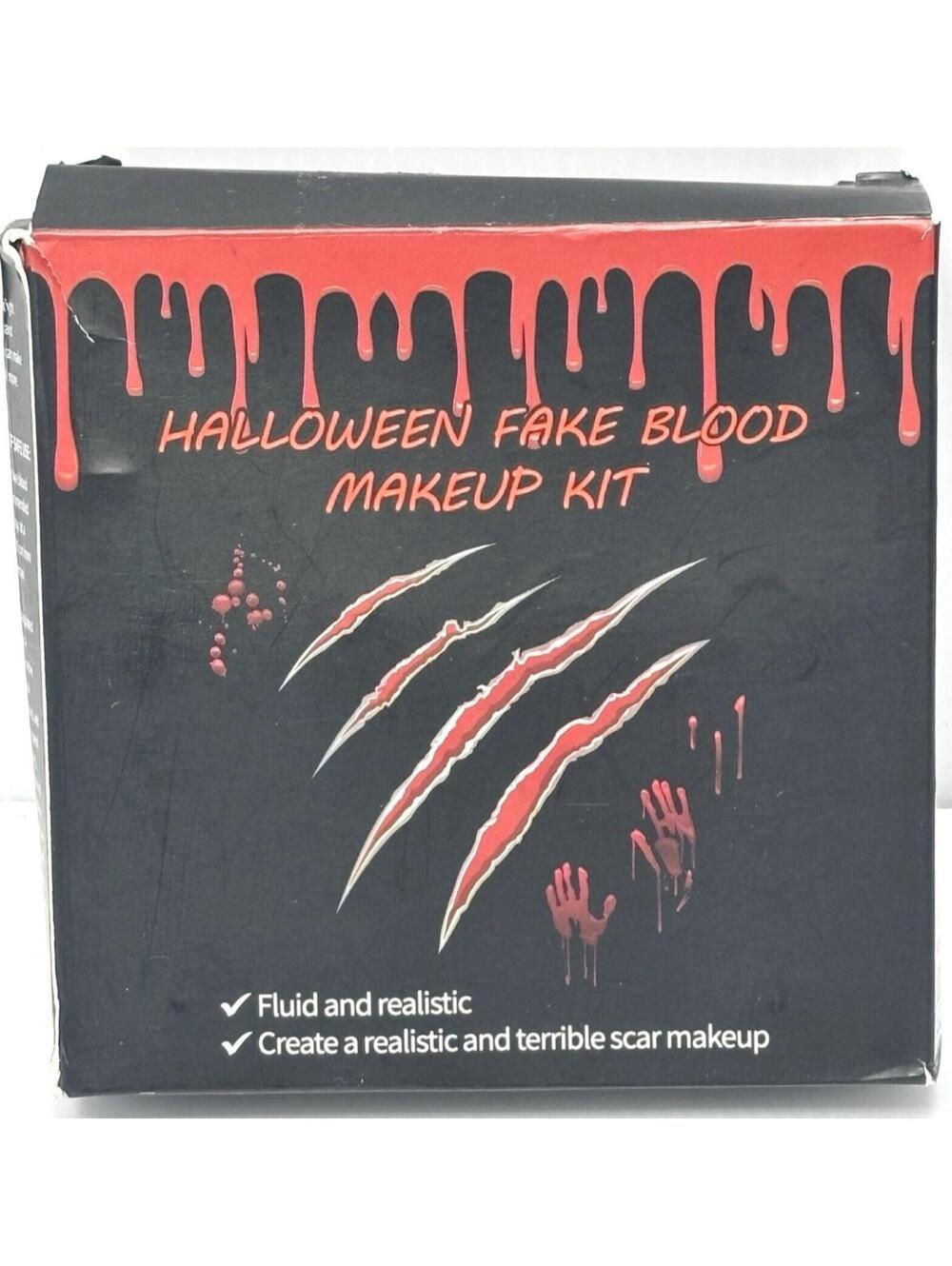 Fake Blood Makeup Kit Halloween Costume FX Special Effects Realistic Look *READ*